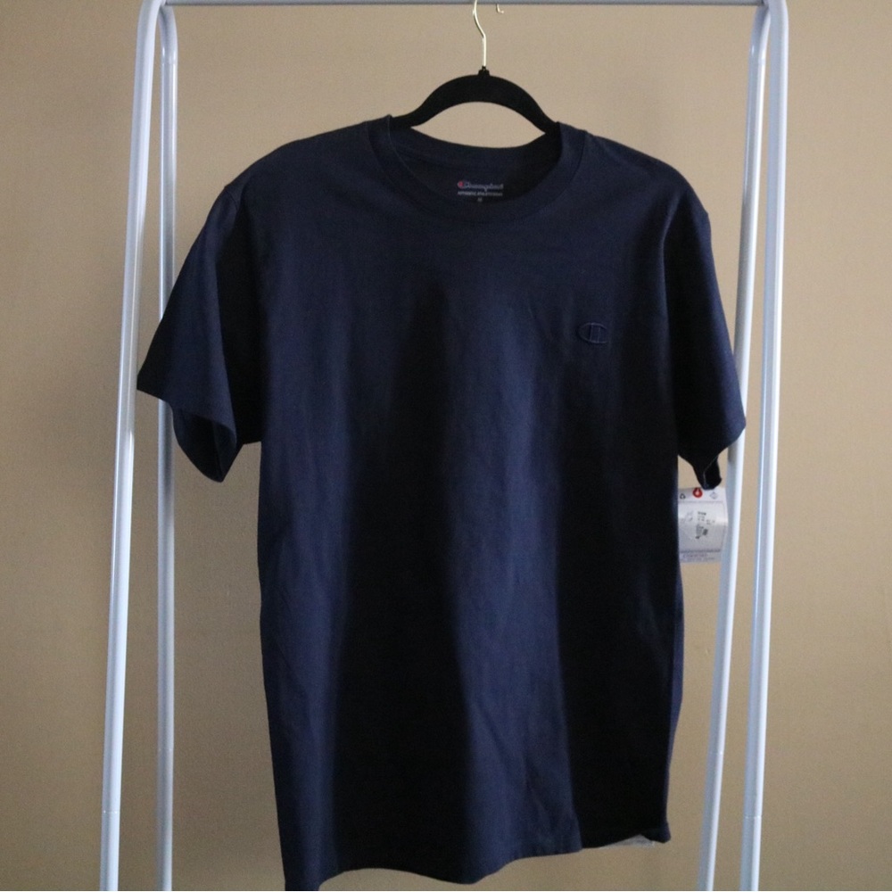 Champion Men's Dark Blue Short Sleeve Tee